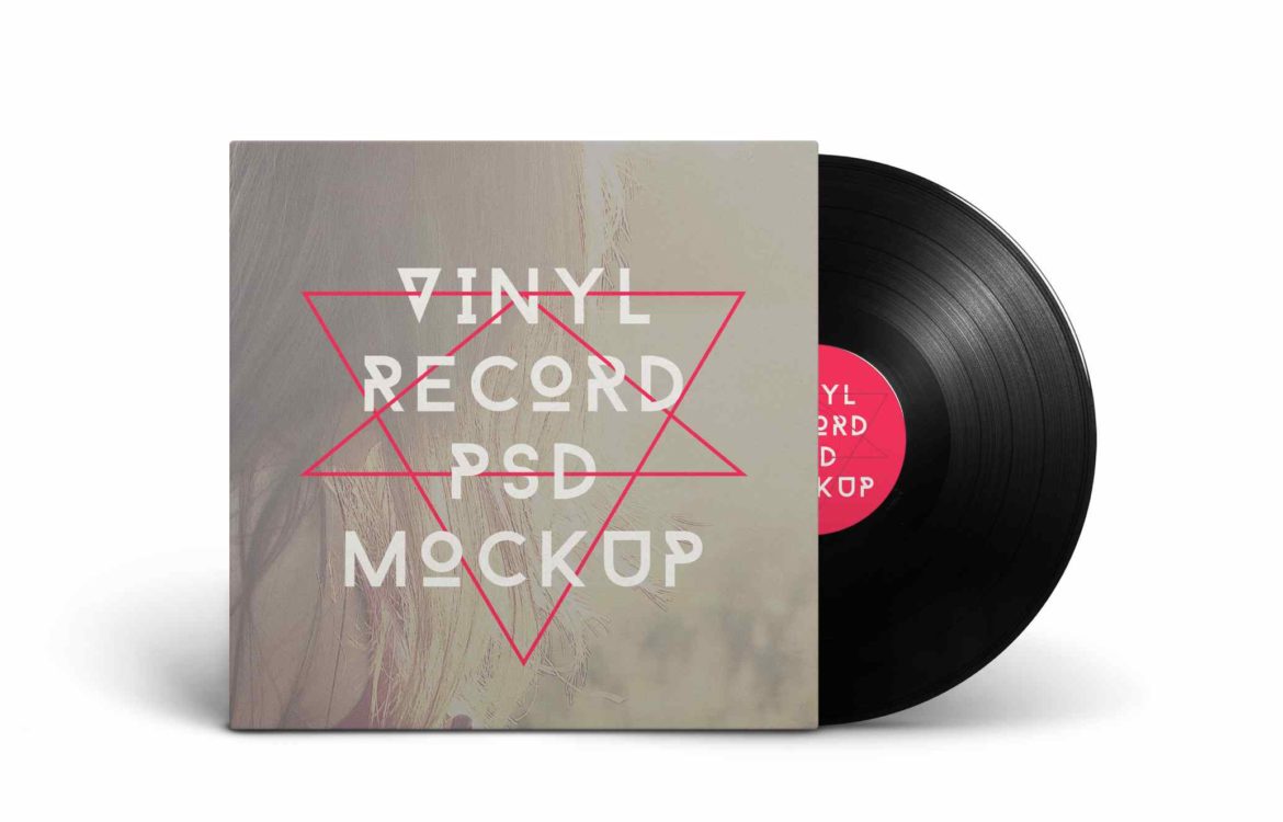 Vinyl Record PSD MockUp Vinyl Record PSD MockUp