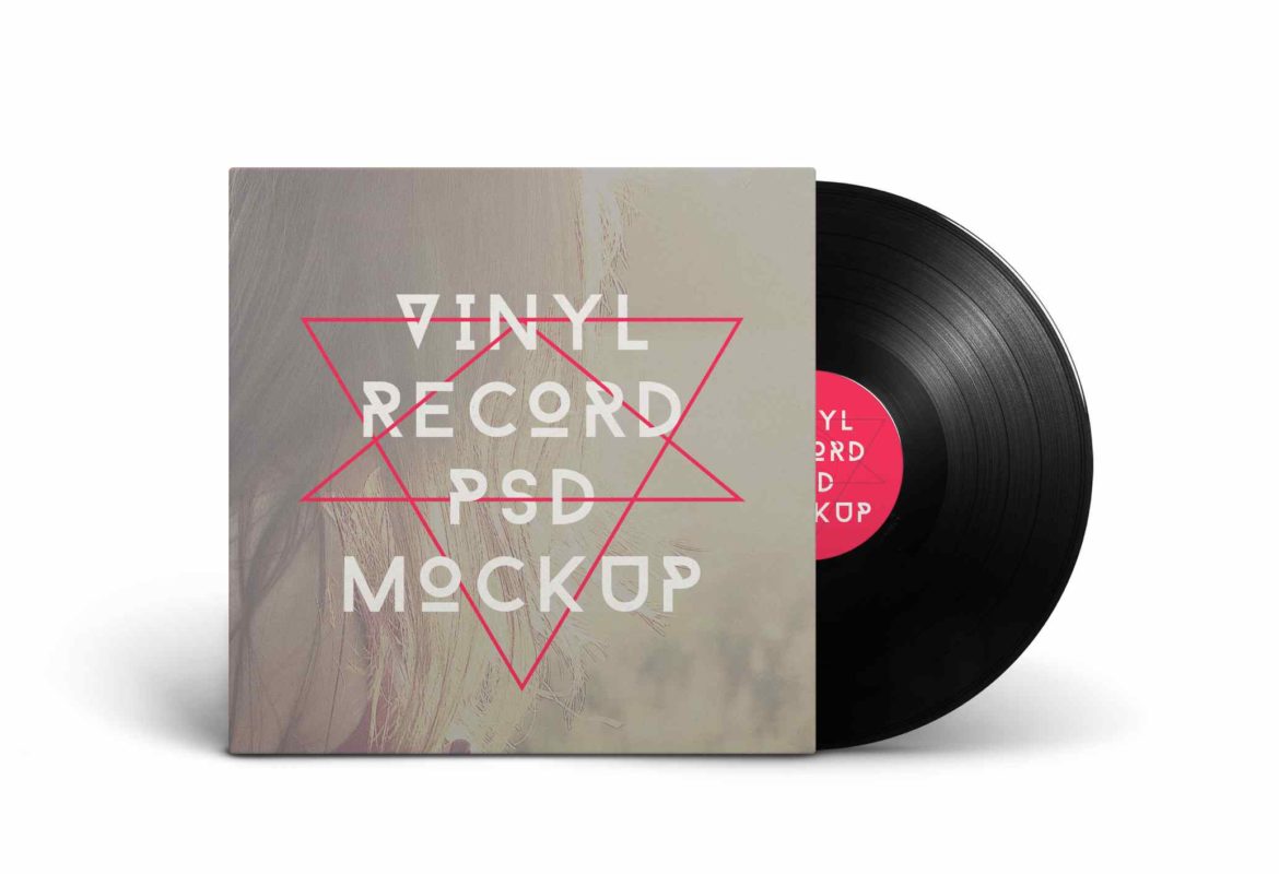 Vinyl Record PSD MockUp Vinyl Record PSD MockUp