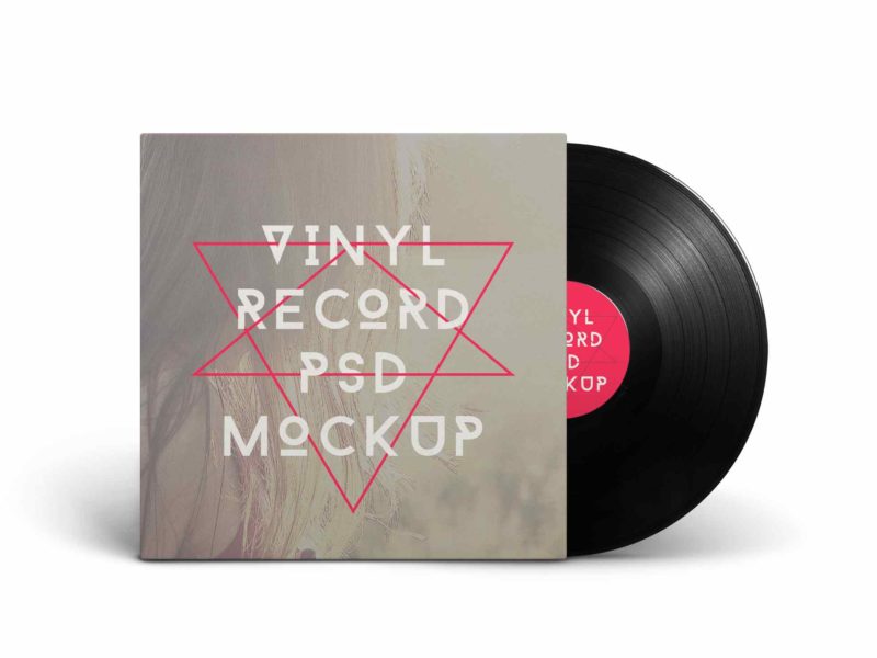 Vinyl Record PSD MockUp Vinyl Record PSD MockUp